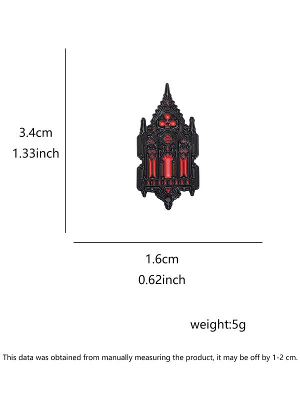 Retro Castle Design Brooch,  Creative Cartoon Design Badge, Trendy All-match Clothes Accessories for Men & Women for Daily Clothing Decor, Exquisite Brooch for Gift