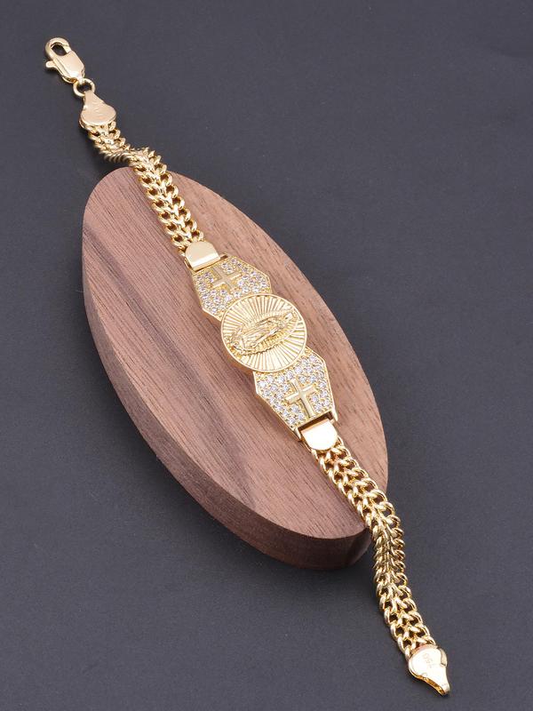 Fashionable Cross Design Bracelet, Elegant Jewelry for Women & Men for Party, Daily Clothing Decor, Trendy All-match & Exquisite Jewelry for Birthday Gift