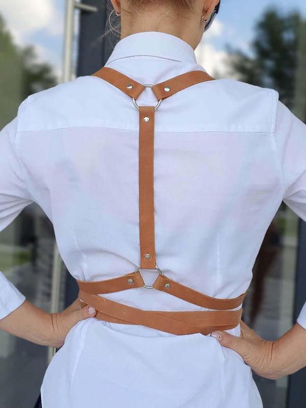 Women's Fashion Pu Leather Harness Belt, Casual Cute Lovely Belt for Daily Wear, Fashion Accessories for Party, Daily Clothing Decor