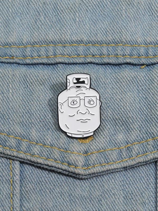 Cartoon Gas Tank Design Brooch, Cute Fashion Alloy Badge for Daily Clothing Decor, Trendy All-match & Exquisite Brooch for Birthday Gift