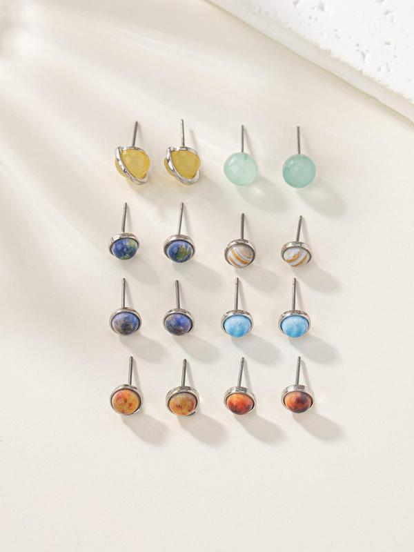 Planet Themed Earrings (1 Set), Fashionable Jewelry for Women & Girls, Simple Jewelry for Party, Daily Clothing Decor, Trendy All-match & Exquisite Jewelry for Birthday Gift