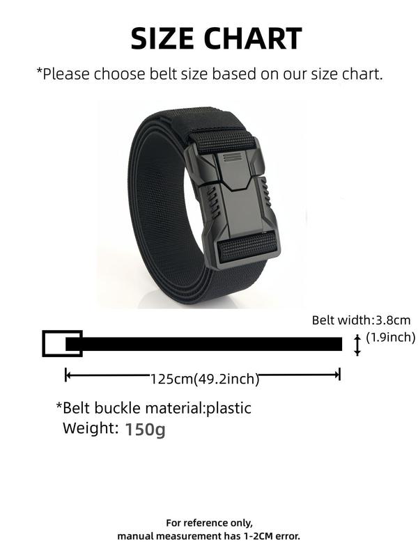 Men's Casual Plain Color Tape Belt, Fashionable Elastic Belt for Daily Clothing Decor, Trendy All-match & Exquisite Belt for Birthday Gift