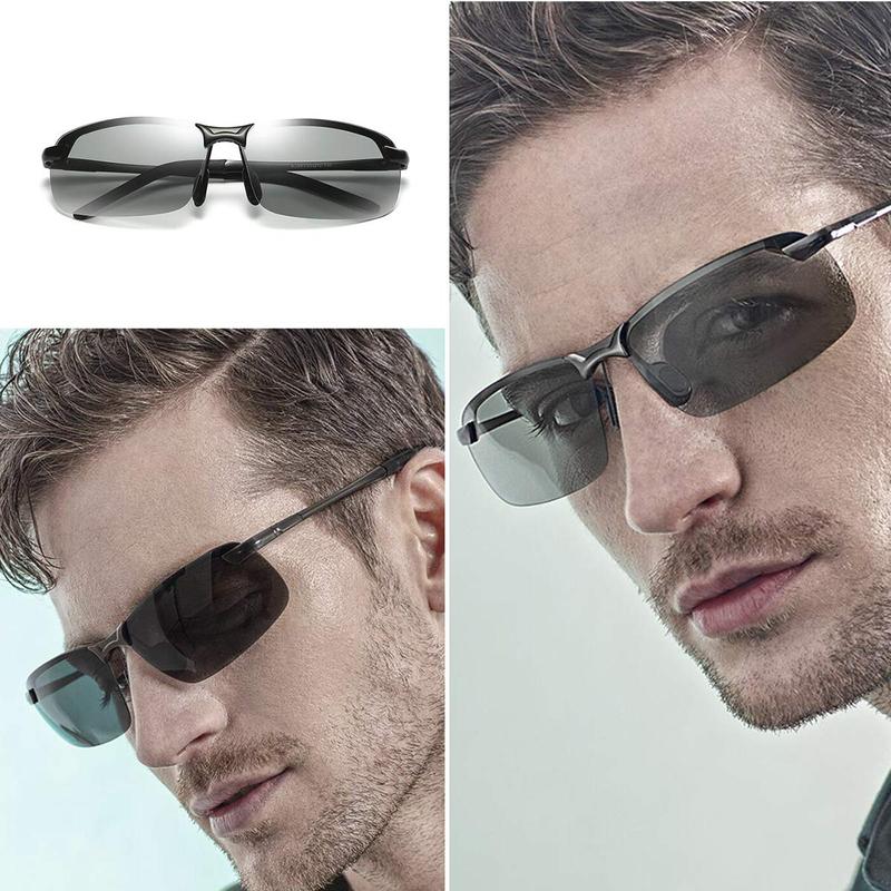 Photochromic Sports Sunglasses with Polarized Lens for Men and Women Outdoor Driving Cycling Fishing 100% UV400 Protection Anti Glare Eyeglasses