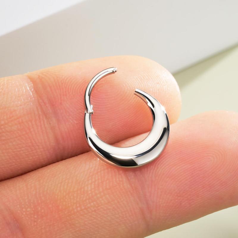 Oufer 16G Chunky Hinged Segment Septum Ring Black Friday Deal