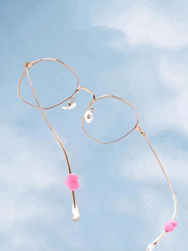 Heart Shaped Anti-slip Glasses Ear Hook, Silicone Anti-slip Glasses Leg Cover, Fashion Eyewear Accessories for Men & Women