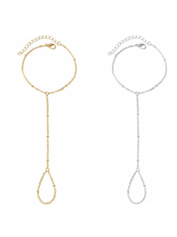 Minimalist O-ring Design Hand Chain Bracelet, Fashionable Jewelry for Women & Men for Party, Daily Clothing Decor, Trendy All-match & Exquisite Jewelry for Birthday Gift