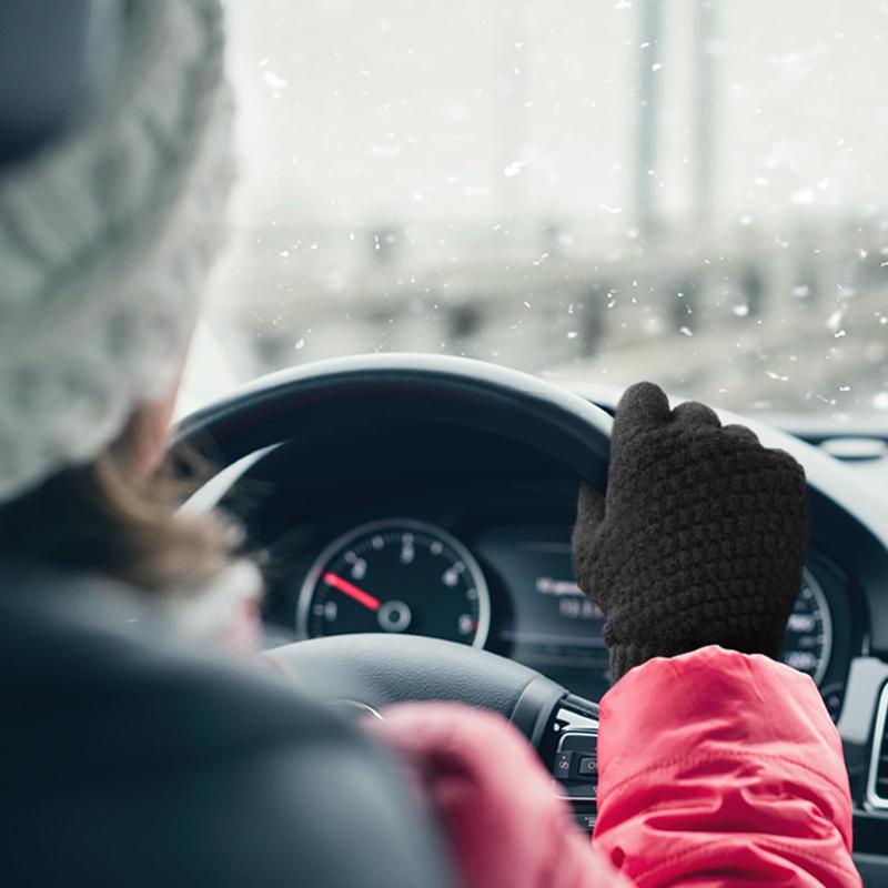 Women's Touchscreen Winter Gloves Thermal Warm Soft Fleece Lined Knit Gloves Elastic Cuff, Solid Color Winter Texting Gloves for Casual Outings