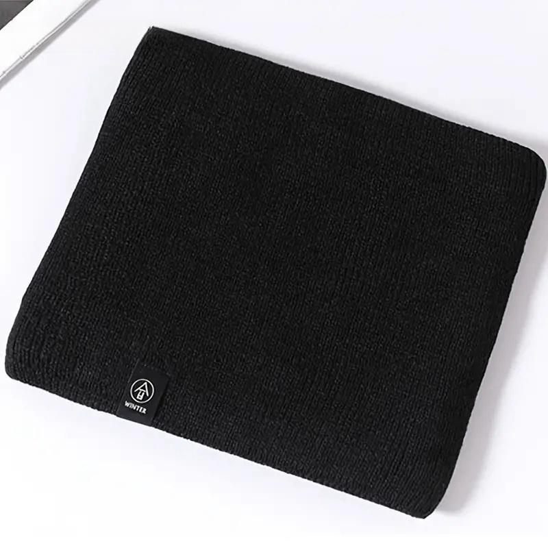 Unisex's Solid Color Knit Neck Warmer, 2 Counts Windproof Neck Protector for Outdoor Cycling, Fashionable Neck Protective Gear for Christmas Gift