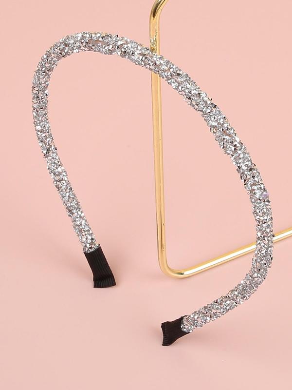 Christmas Theme Rhinestone Decorated Hair Hoops, Elegant Glitter Hair Hoop for Women & Girls, Fashion Hair Accessories for Party, Daily Clothing Decor