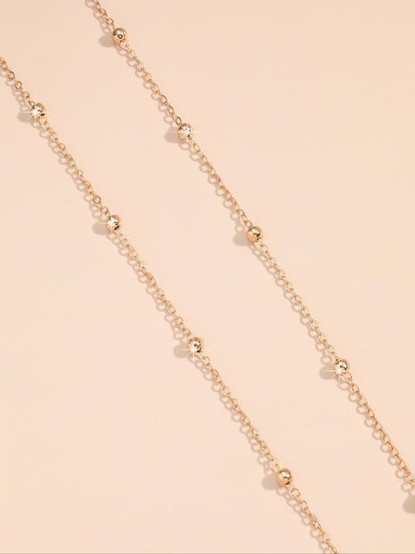 Women's Simple Plain Adjustable Waist Chain, New Summer Beach Jewelry for Party, Daily Clothing Decor, Trendy All-match Jewelry for Birthday Gift