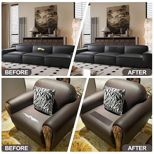 Versatile Self-Adhesive Leather Repair Patch for Furniture, Sofa, and Car Seat - Durable Leather Patches for Instant Repair, Strong Adhesion, Waterproof and Scratch-Resistant