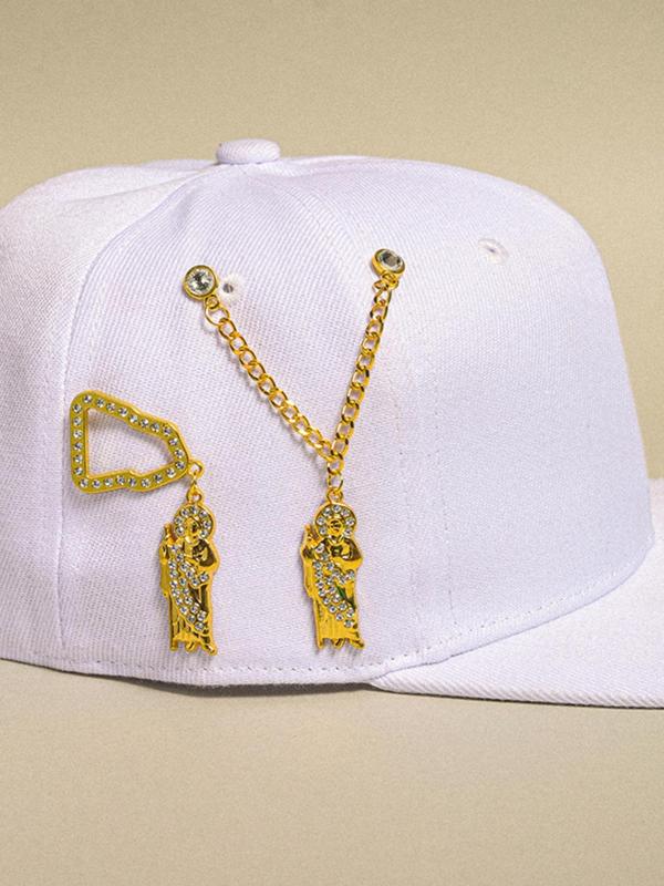 Creative Figure Design Hat Clip, Rhinestone Decorated Baseball Cap Clip, Fashion Accessories for Women & Men, Trendy All-match & Exquisite Brooch for Birthday Gift