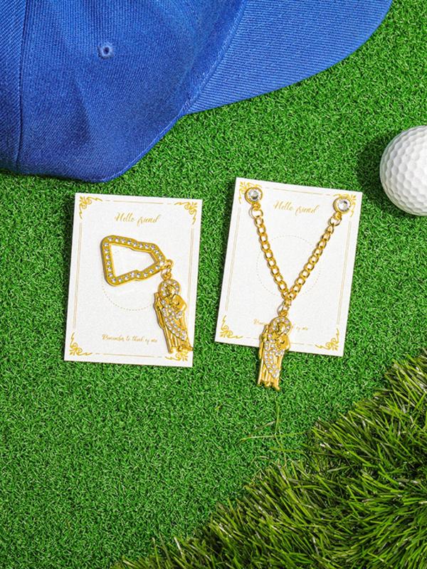 Creative Figure Design Hat Clip, Rhinestone Decorated Baseball Cap Clip, Fashion Accessories for Women & Men, Trendy All-match & Exquisite Brooch for Birthday Gift