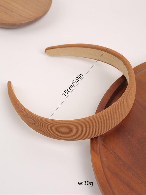 Solid Color Wide Band Hair Hoop, Elegant Hair Accessories for Women & Girls, Minimalist Headwear Suitable for Daily Wear