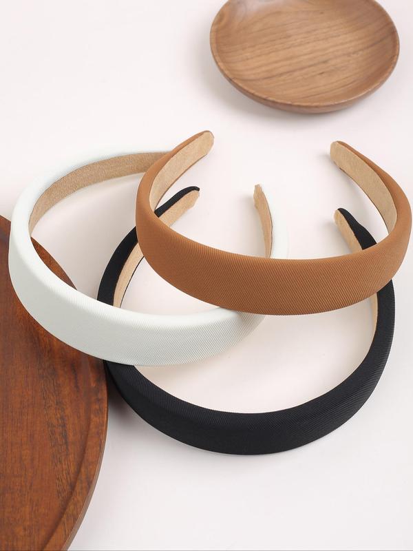 Solid Color Wide Band Hair Hoop, Elegant Hair Accessories for Women & Girls, Minimalist Headwear Suitable for Daily Wear