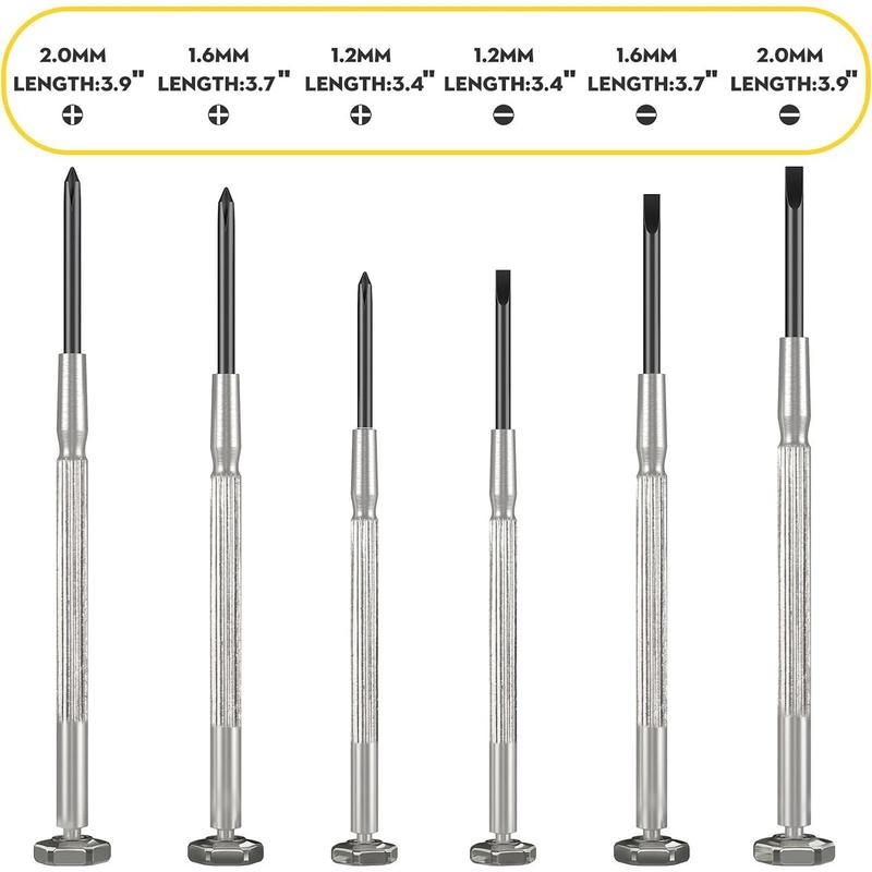 Magnetic Eyeglass Repair Kit, Glasses Repair Kit with Eyeglass Screws Include Nose Pads, Precision Screwdriver Tool Set and Tweezers for Eyeglasses, Sunglasses, Watch Clock Spectacle Repair