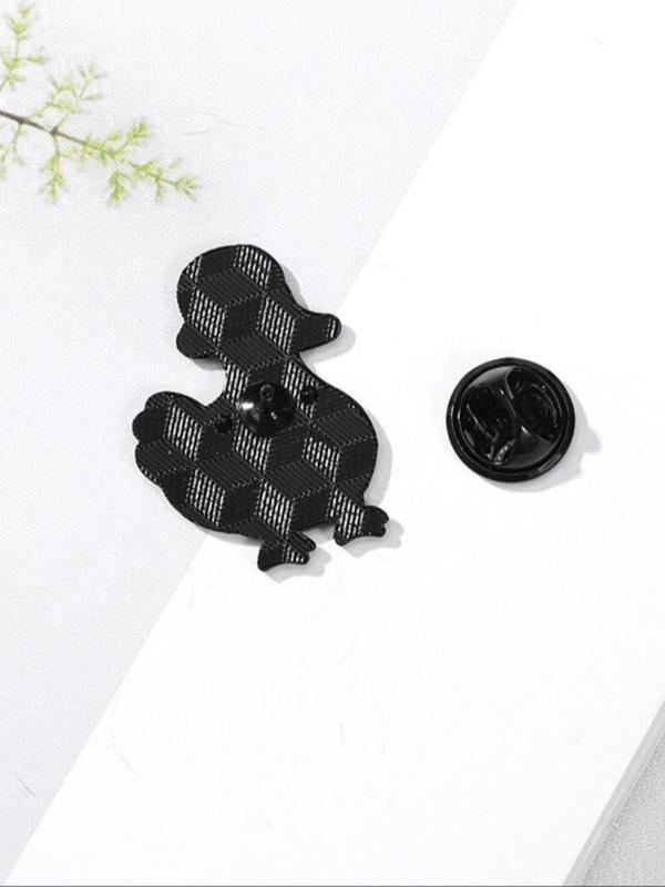 Unisex Cute Cartoon Goose Design Brooch, Fashion Badge for Backpack & Hat & Clothes Decor, Trendy All-match Kawaii Accessories for Birthday Gift