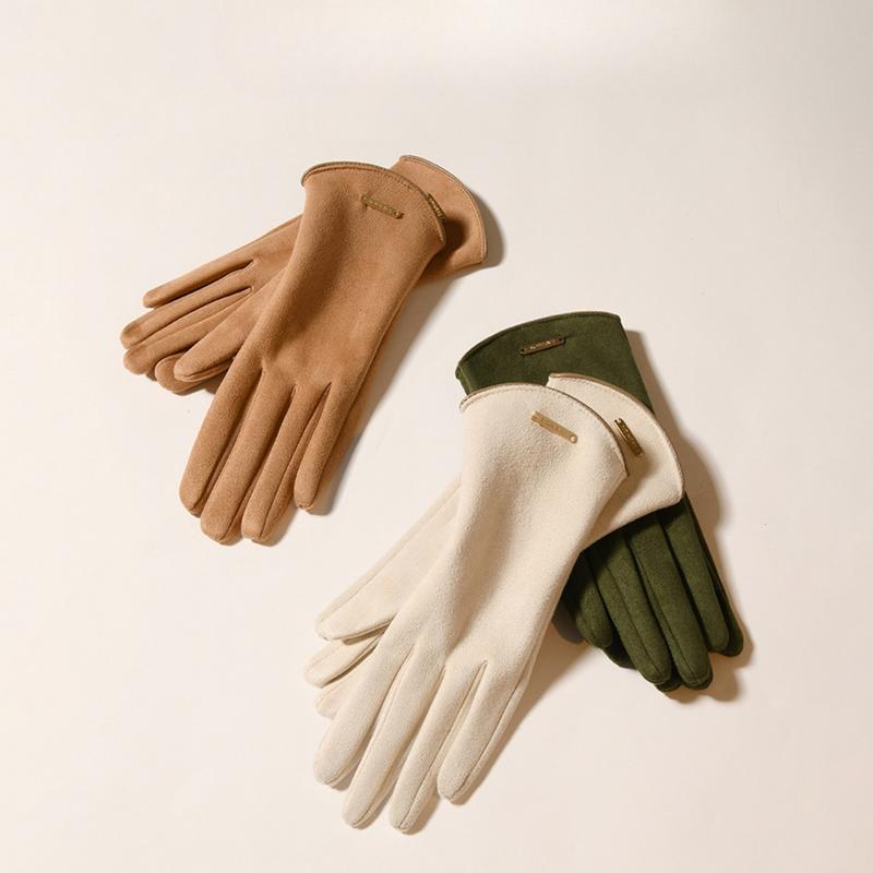 Women's Solid Color Touch Screen Gloves, Fashionable Warm Gloves for Fall & Winter, Elegant All-match Fashion Accessories for Daily Wear