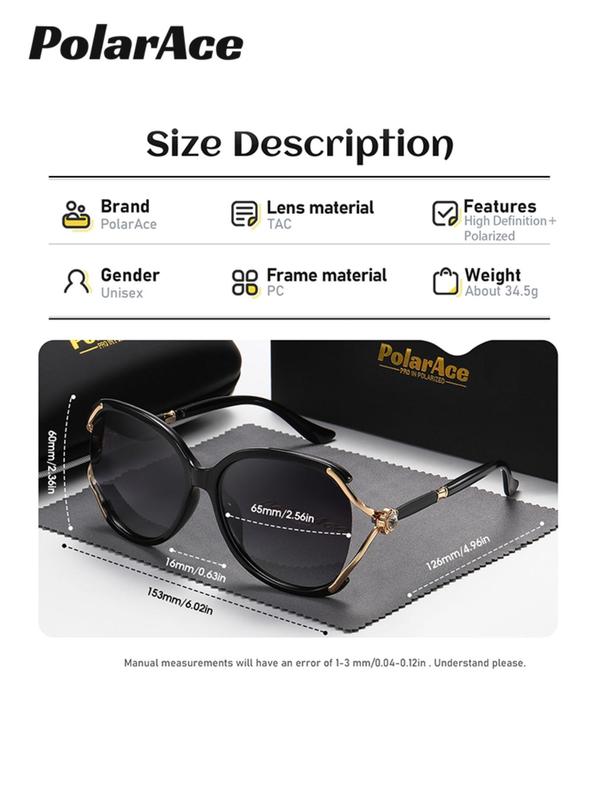 Unisex Simple Style Plain Color Polarized Sunglasses, Trendy Casual Frame Plastic Sunglasses for Everyday Use, Fashion Accessories for Outdoor Activities