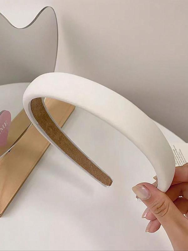 Faux Pearl Decorated Headband, Fashionable Hair Accessories for Women & Girls, Minimalist Headwear Suitable for Thick Hair
