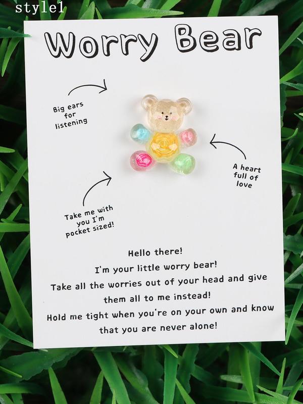 Cute Bear Design Resin Charm, Fashionable Jewelry Accessories for Women & Girls, Trendy All-match & Exquisite Jewelry for Birthday Gift