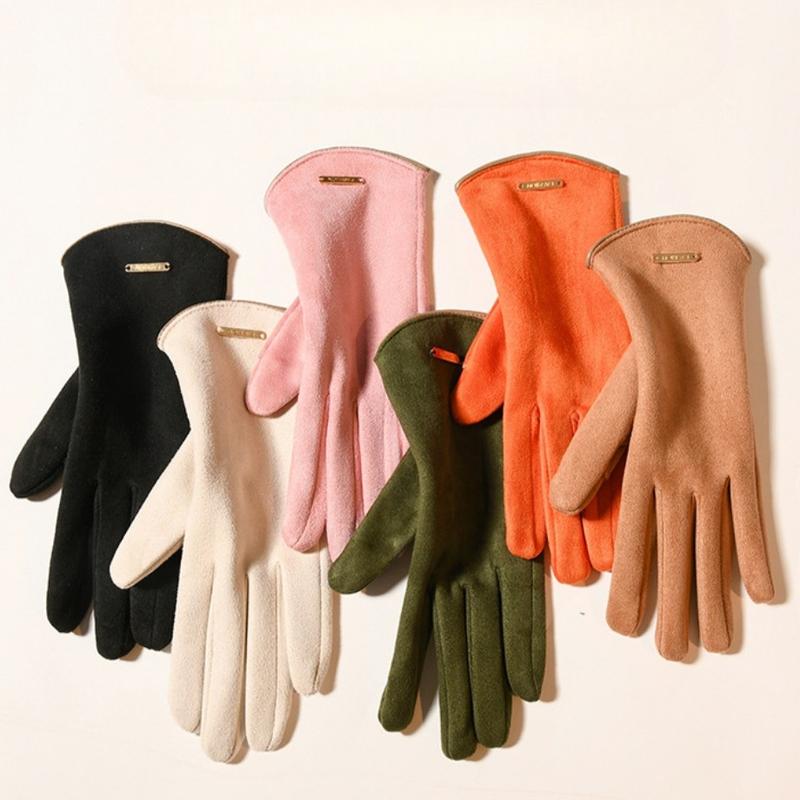 Women's Solid Color Touch Screen Gloves, Fashionable Warm Gloves for Fall & Winter, Elegant All-match Fashion Accessories for Daily Wear