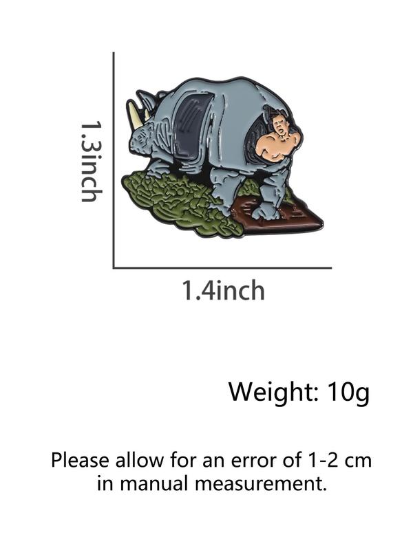 Cartoon Rhinoceros Brooch, Cute Rhinoceros Design Brooch, Fashion Accessories for Women & Men, Trendy All-match & Exquisite Brooch for Birthday Gift