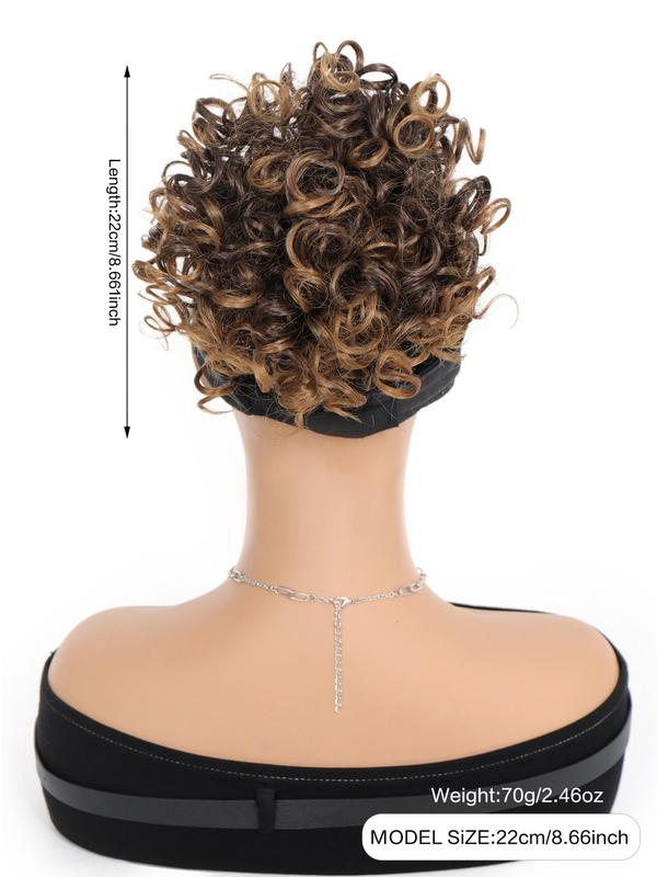 Messy Bun Hair Piece for Women, Elastic Drawstring Loose Wave Curly Hair Buns, Synthetic Hair Bun, Hair Extensions for Women Daily Use, Fall Outfit、Fall Freshness
