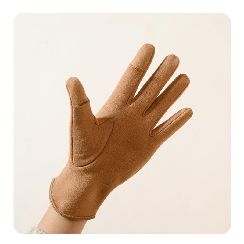 Women's Solid Color Touch Screen Gloves, Fashionable Warm Gloves for Fall & Winter, Elegant All-match Fashion Accessories for Daily Wear