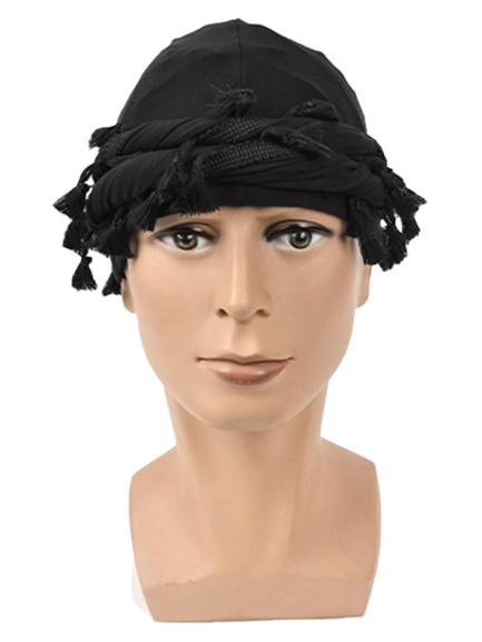 Men's Casual Turban Hat with Tassel Design - Fashionable and Trendy, Plain Color, Suitable for Party, Daily Wear, All-match & Exquisite, Ideal Birthday Gift, Male Accessories, Goth Style
