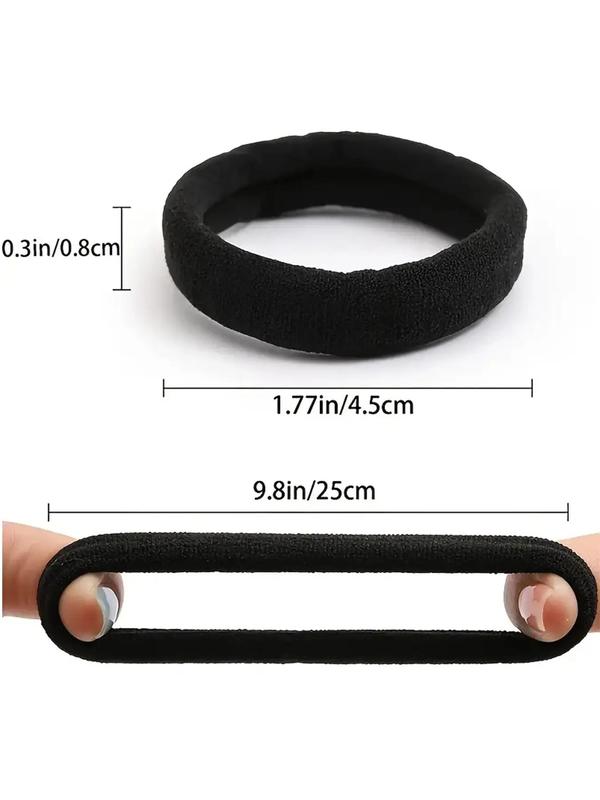 Women's Casual Minimalist Solid Color Hair Ties, 120pcs High Stretch Ponytail Holders for Women & Girls, Minimalist  Hair Accessories for Hairstyle Ideas
