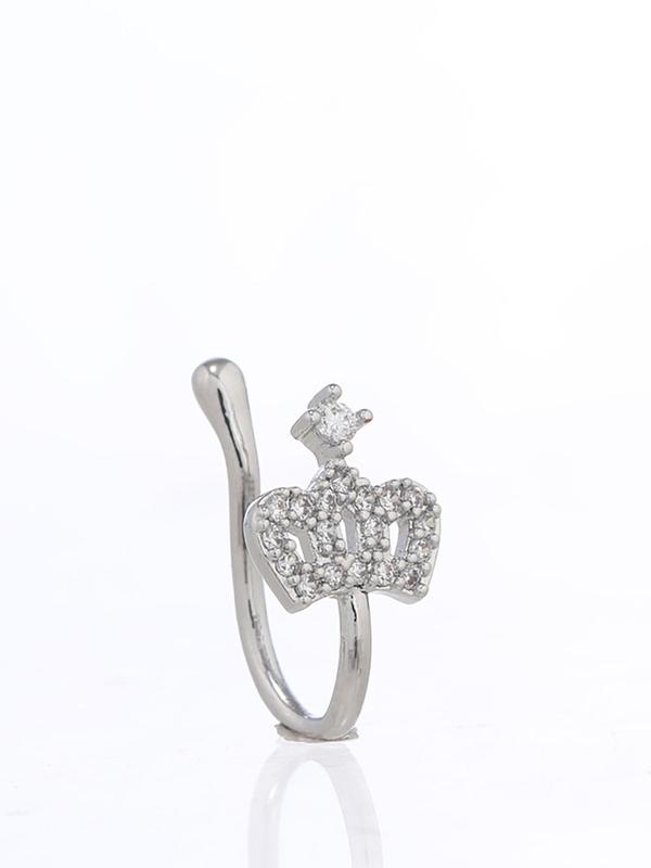 Elegant Rhinestone Decorated Nose Clip, Fashionable Nose Clip for Women & Men, Fashion Jewelry for Party Decor, Trendy Exquisite Jewelry for Birthday Gift