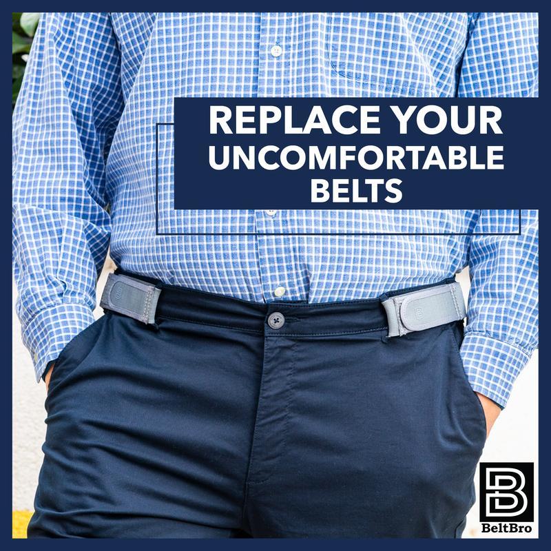 BeltPro No Buckle Belt -Fits 1.5 InchBelt Loops, Easy To Use
