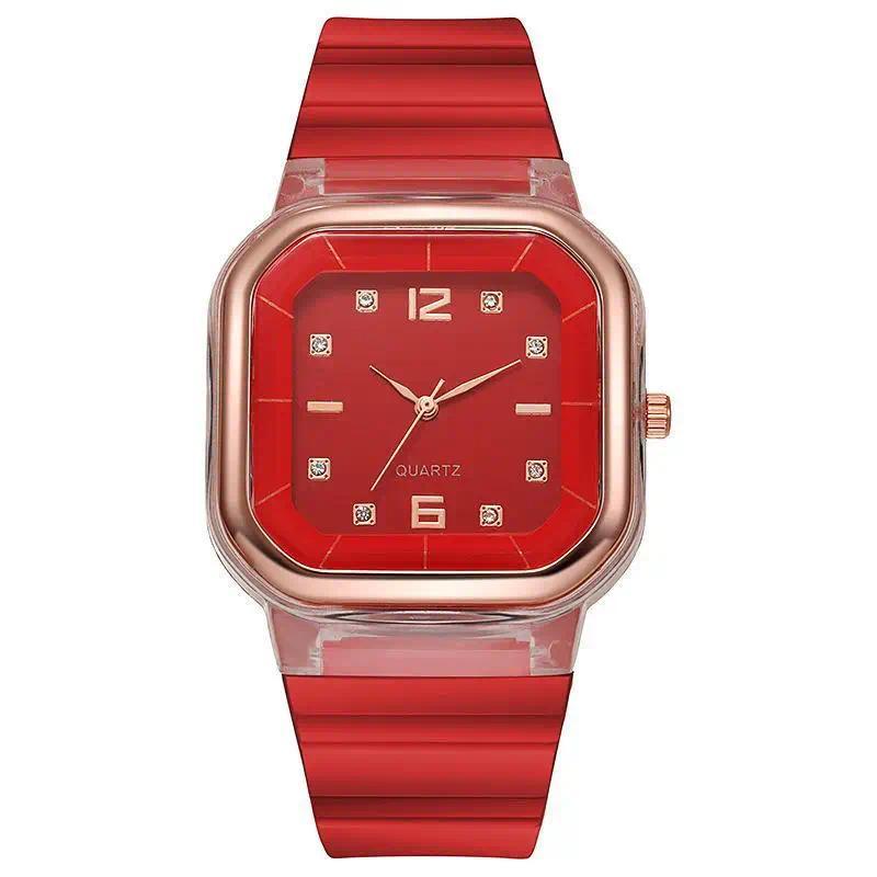 Candy Colors Silicone Square Quartz Women Watch Simple Sports Multifunctional Digital Watch Female Men's Fashion Watch