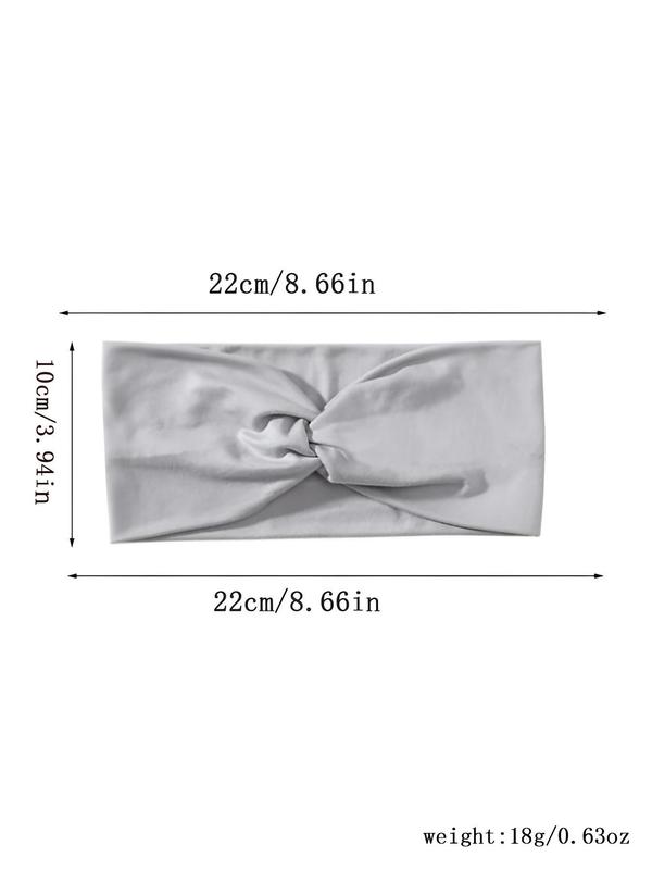 European and American Solid Color Twisted Design Headband, Bohemian Style Simple Fashion Headdress, Summer Back To School Season High Elastic Sports Headdress, Carnival Headdress