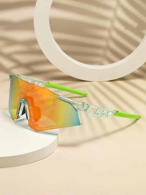 Unisex Wrap Around Sunglasses, Trendy Casual Tinted Lens UV400 Sunglasses for Everyday Use, Fashion Accessories for Outdoor Activities
