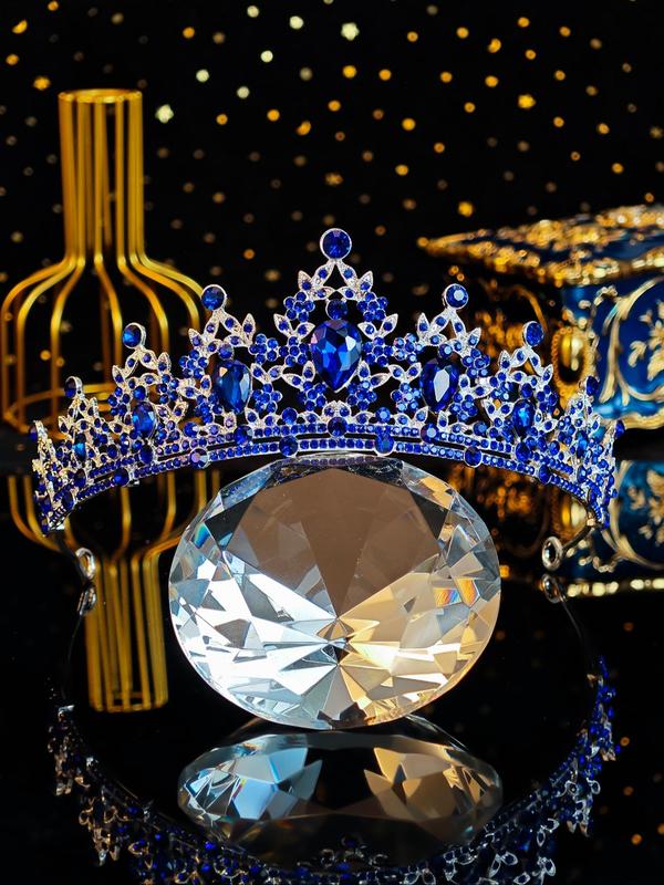Rhinestone Decorated Crown for Women, Elegant Bridal Headwear for Wedding Bridal Party Formal Occasions, Fashion Hair Accessories for Party, Daily Clothing Decor