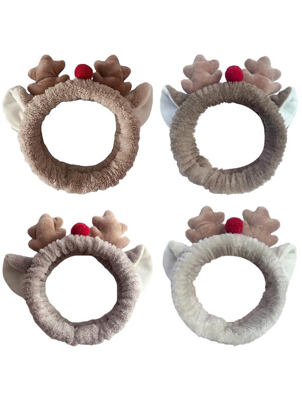 Cute Reindeer Antler Design Hair Band, Plush Hair Band, Fashion Hair Accessories for Women & Girls, Party Decoration