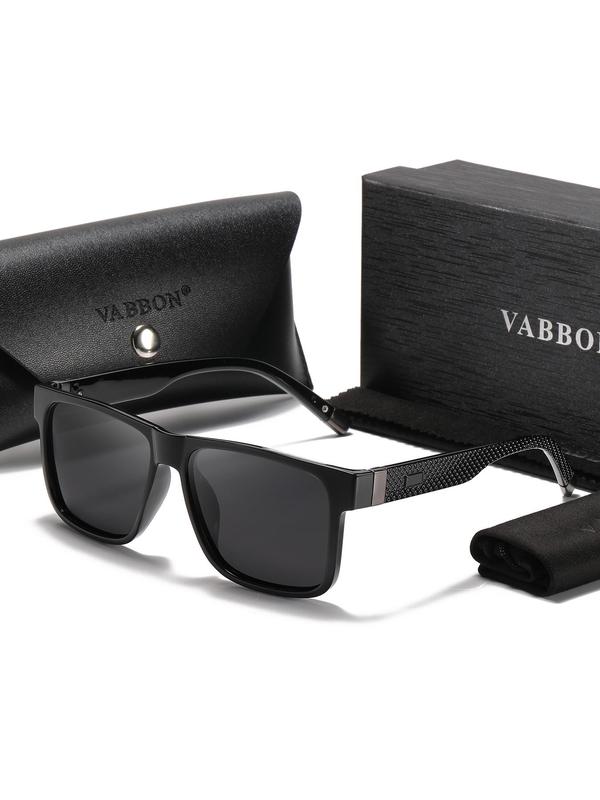 VABBON Unisex Simple Style Square Frame Sunglasses, Trendy Casual Sunglasses for Gifts with Box, Fashion Accessories for Outdoor Activities