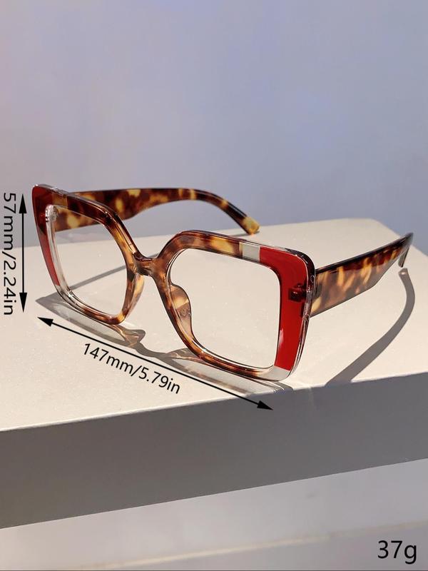 Simple Square Frame Eyeglasses for Women & Men As Gift, 2024 Trendy Hot Fashion Eyeglasses for Work, Daily Clothing Decor, Vintage Eyeglasses Perfect for Student Daily Use