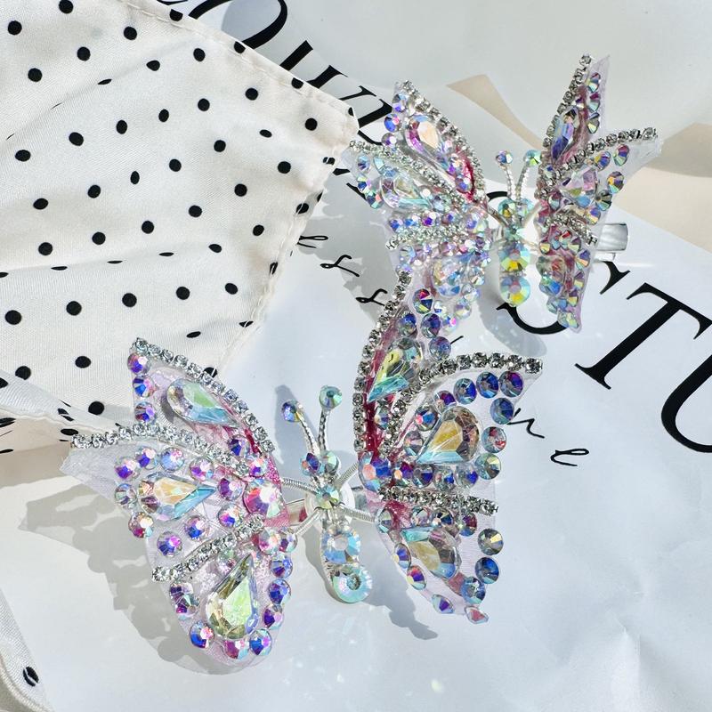 Handmade 3D Moving Butterfly Hair Clips Pack of 2 for Christmas gift