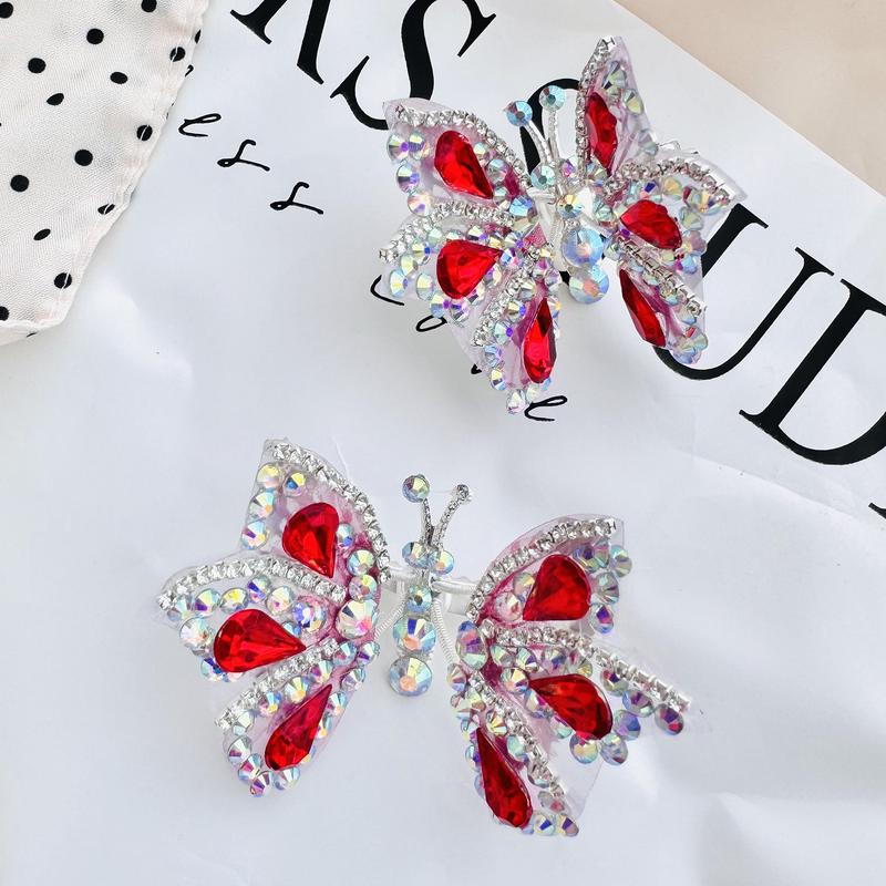 Handmade 3D Moving Butterfly Hair Clips Pack of 2 for Christmas gift