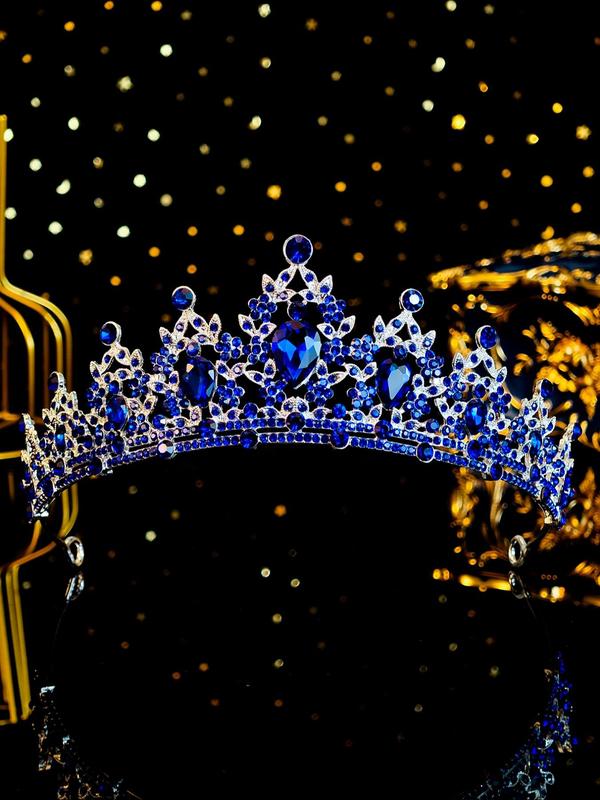 Rhinestone Decorated Crown for Women, Elegant Bridal Headwear for Wedding Bridal Party Formal Occasions, Fashion Hair Accessories for Party, Daily Clothing Decor
