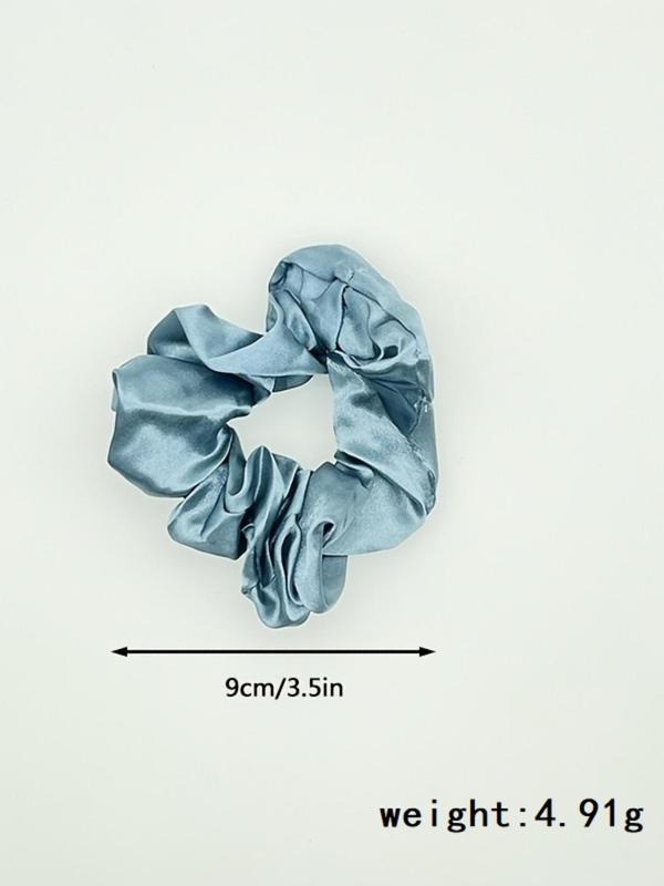 Fashion Elegant Silk Cloth Solid Color Hair Tie As Gift, High Elastic Ponytail Holder