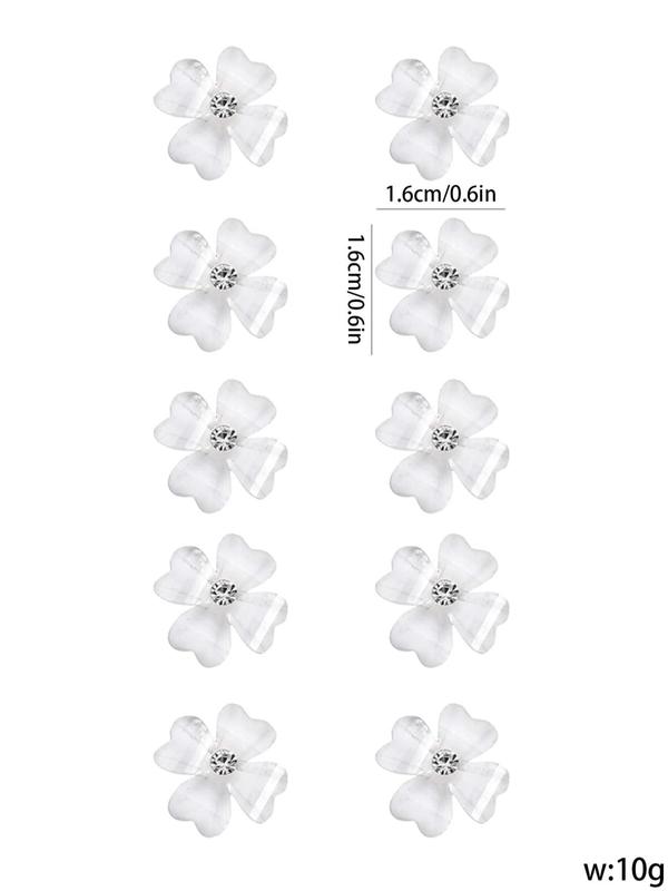 10pcs Women's Cute Mini Flower Shaped Hair Clips for Gift, 2024 New Trendy Elegant Hair Clips for Hair Braids, Fashionable Hair Accessories for Daily Decoration