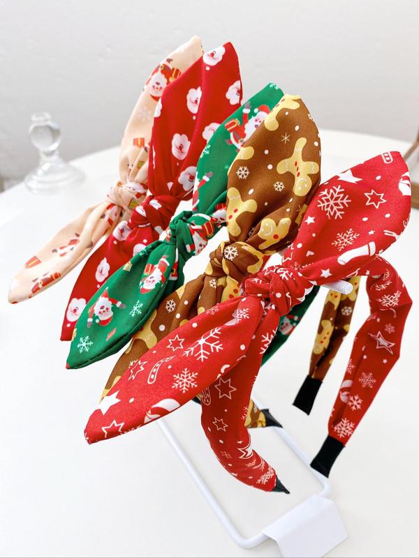 Cute Cartoon Pattern Hair Hoops, Christmas Themed Hair Accessories for Women & Girls, Fashion Hair Accessories for Party, Daily Clothing Decor
