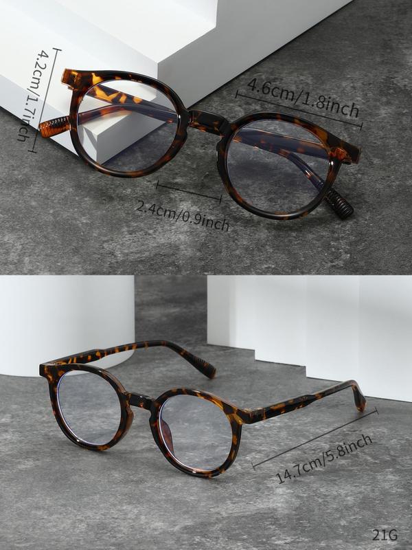 Simple Eyeglasses for Everyday Use (1 Pair), Basic round Frame Eyeglasses for Women & Men, Personality Eyeglasses for Work, Perfect for Student Daily Use