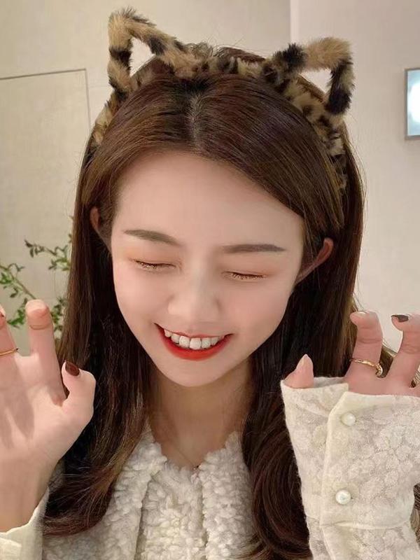 Cute Cat Ear Design Headband, Fashionable Hair Accessories for Women & Girls, Minimalist Headwear Suitable for Daily Wear, Face Wash, Makeup, Party Hairstyles Ideas
