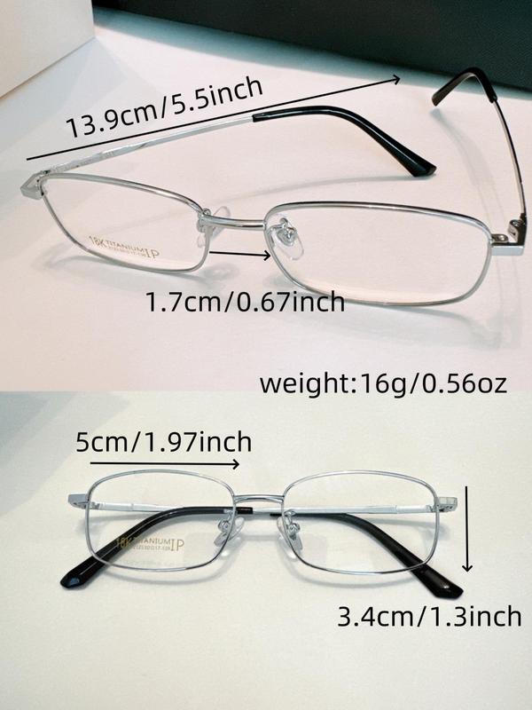 Simple Double Bridge Eyeglasses, 1 Pair Basic Flat Frame Fashion Eyeglasses for Women & Men, for Work, Daily Clothing Decor, Perfect for Student Daily Use