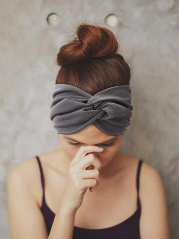 Solid Color Bohemian Twist Design Headband, Simple Headdress for Thick Hair, Carnival Party Fashion Hair Accessories, Girls Back To School Hair Accessories